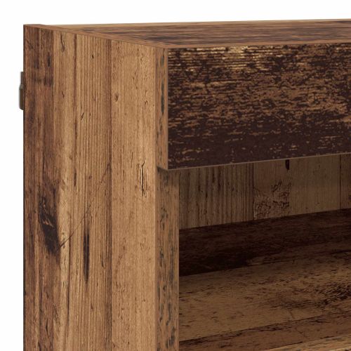 Комплект за стена на телевизор 7 pcs Старо дърво