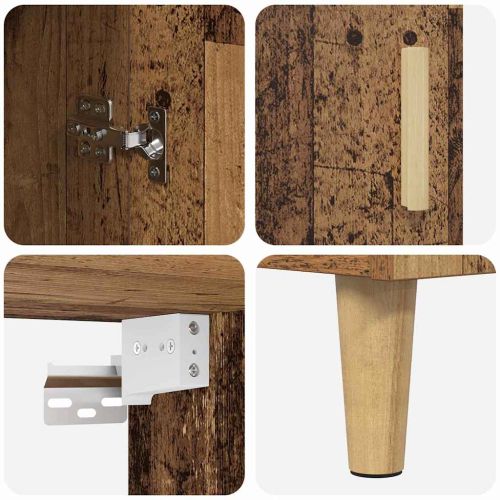 Висок шкаф Старо дърво 69,5 x 32,5 x 180 см Инженерно дърво