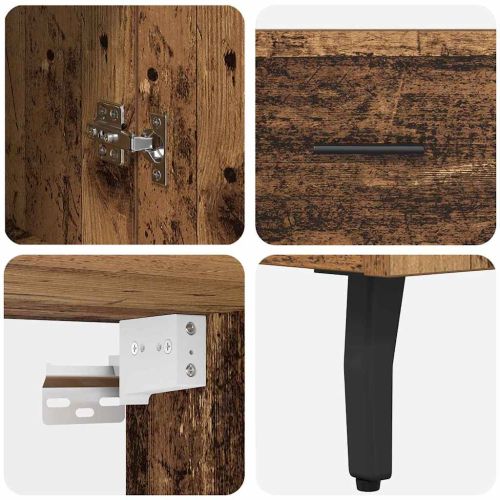 Висок шкаф Старо дърво 69,5 x 34 x 180 см