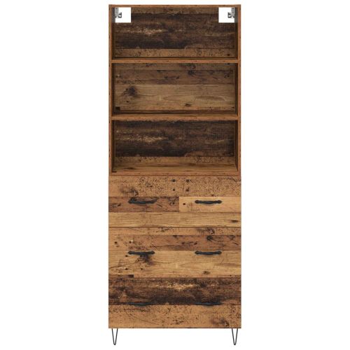 Висок шкаф Старо дърво 69,5 x 34 x 180 см Инженерно дърво
