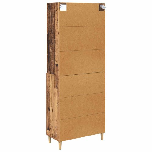 Висок шкаф Старо дърво 69,5 x 32,5 x 180 см Инженерно дърво