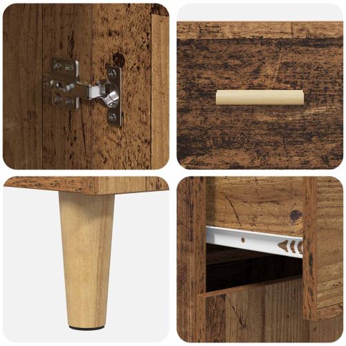 Висок шкаф Старо дърво 69,5 x 32,5 x 180 см Инженерно дърво