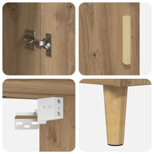 Висок шкаф дъб артизан 69,5 x 34 x 180 см Инженерно дърво