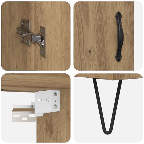 Висок шкаф Дъб 69,5 x 34 x 180 см Инженерно дърво