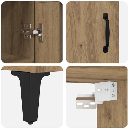 Висок шкаф Дъб 69,5 x 34 x 180 см Инженерно дърво