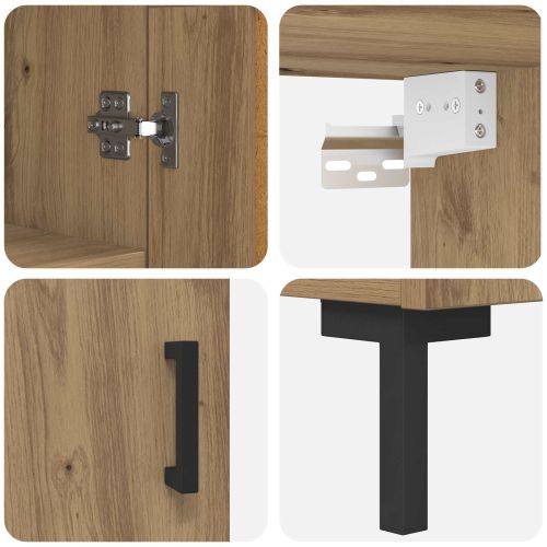 Висок шкаф Дъб 69,5 x 34 x 180 см Инженерно дърво