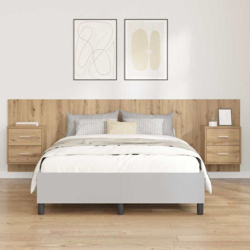 Табла с шкаф с чекмедже с таблото 3 pcs Дъб Инженерно дърво