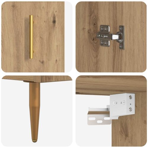 Висок шкаф Дъб 69,5 x 34 x 180 см Инженерно дърво