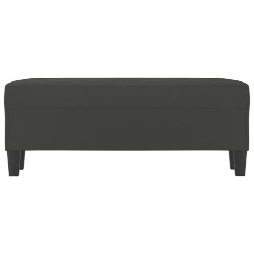 Пейка, тъмносива, 100x35x41 см, микрофибърен плат