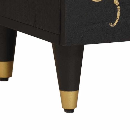 Нощно шкафче с врата 2 pcs Черно 40 x 33 x 46 см