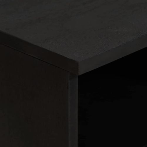 ТВ шкаф с чекмедже Черно 70 x 33 x 46 см Солидно мангово дърво