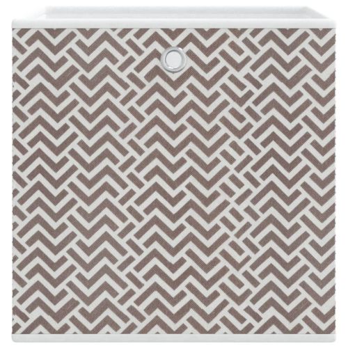 Сгъваеми кутии за съхранение 10 бр кафяви 32x32x32 см текстил