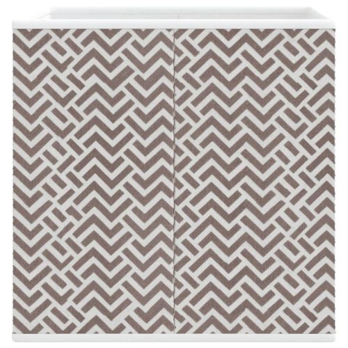 Сгъваеми кутии за съхранение 10 бр кафяви 32x32x32 см текстил