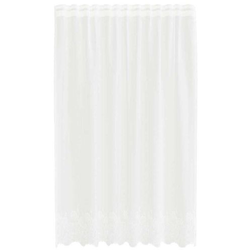Перде от дантела С завеси Бяло 150 x 240 см Полиестер