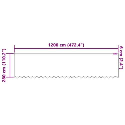 Перде от дантела С завеси Бяло 1200 x 280 см Полиестер