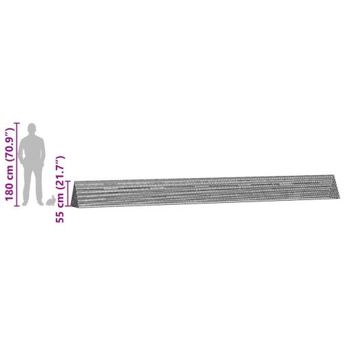 Клетка за заек Сребрист 650 x 55 x 55 см Галванизирана стомана