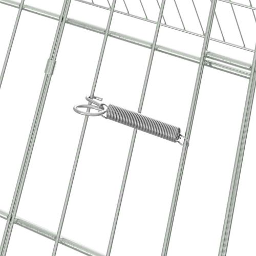 Клетка за заек Сребрист 215 x 100 x 85 см Галванизирана стомана