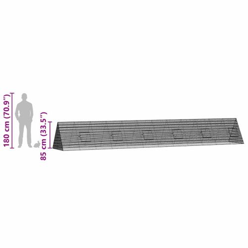 Клетка за заек Сребрист 215 x 100 x 85 см Галванизирана стомана