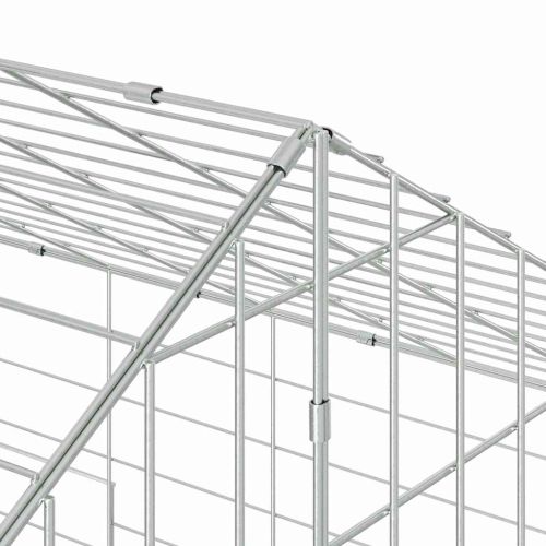 Клетка за заек Сребрист 400 x 78 x 78 см Галванизирана стомана