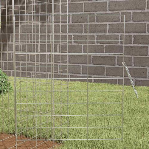 Клетка за заек Сребрист 400 x 78 x 78 см Галванизирана стомана