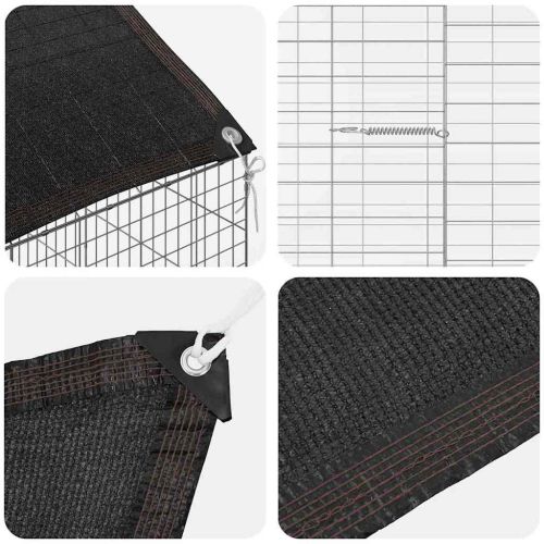 Клетка за заек Сребрист 400 x 78 x 78 см Галванизирана стомана