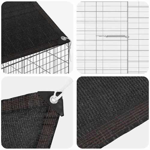 Клетка за заек Сребрист 400 x 78 x 78 см Галванизирана стомана