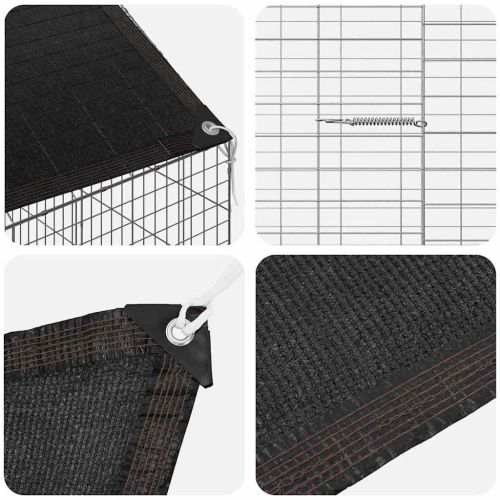 Клетка за заек Сребрист 400 x 78 x 78 см Галванизирана стомана