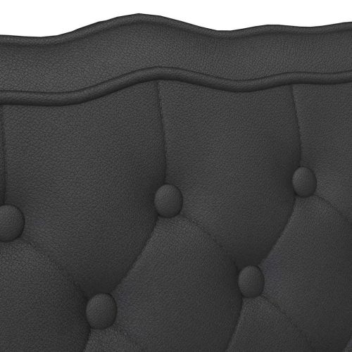 Пейка Честърфилд Черно 119.5 x 64.5 x 75 см Изкуствена