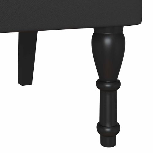 Пейка Честърфилд Черно 119.5 x 64.5 x 75 см Изкуствена