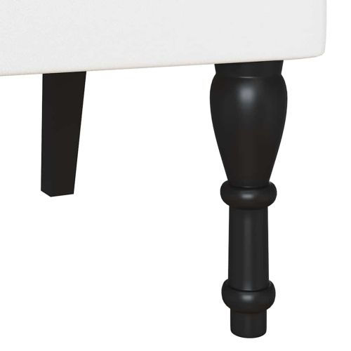 Пейка Честърфилд Бяло 119.5 x 64.5 x 75 см Изкуствена