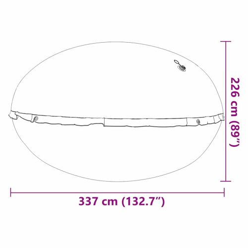 Воден възел за надземен басейн Синьо Ø 400 см ПВЦ