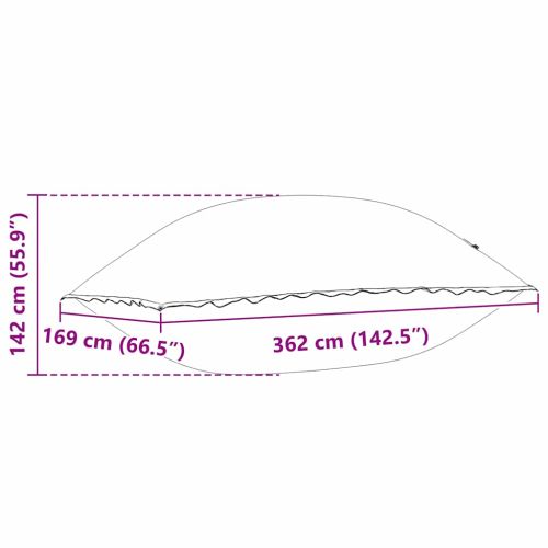 Възглавница за басейн Синьо 400 x 200 x 140 см ПВЦ