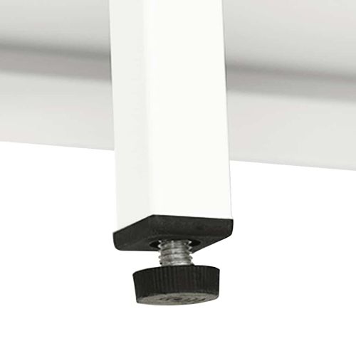 Бюфет, бял, 105x35x70 см, стомана и стъкло