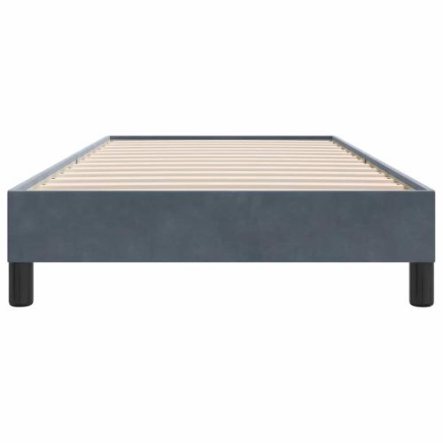 Box Spring Легло без матрак Тъмно сиво 80x210 cm Кадифе