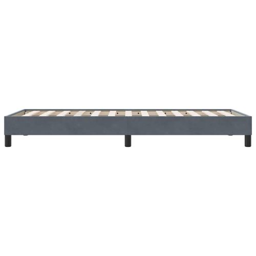 Box Spring Легло без матрак Тъмно сиво 80x210 cm Кадифе
