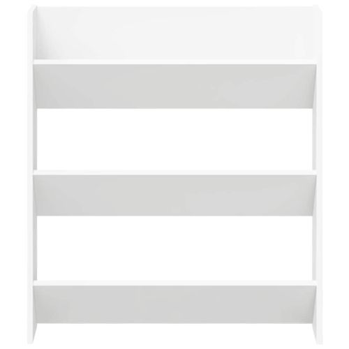 Стенни шкафове за обувки, 2 бр, бели, 80x18x90 см, ПДЧ