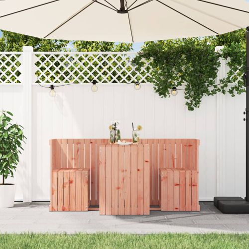 Балконски комплект, 2-местен, дугласко дърво масив