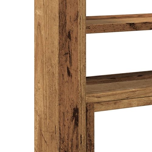 Органайзер за бюро, старо дърво, 40x17x41 см, инженерно дърво