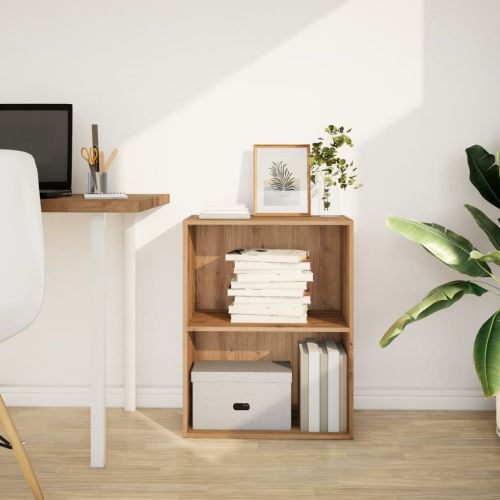 Библиотека, дъб артизан, 60x30x77 см, инженерно дърво