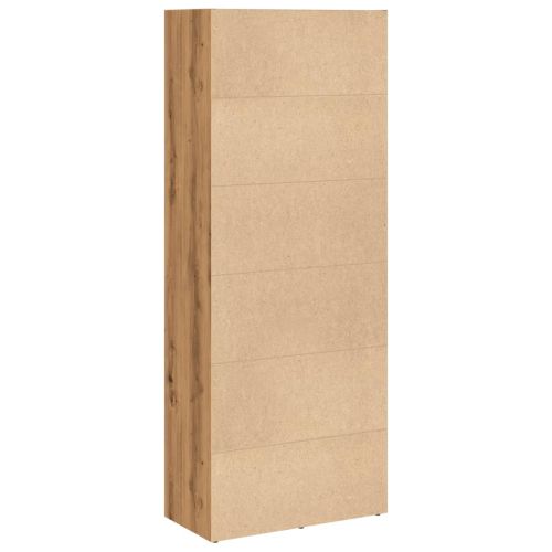 Библиотека, дъб артизан, 60x30x152 см, инженерно дърво