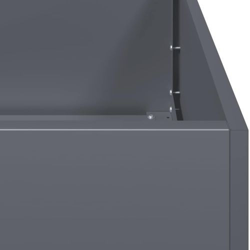 Кашпа, антрацит, 40x40x40 см, студеновалцувана стомана