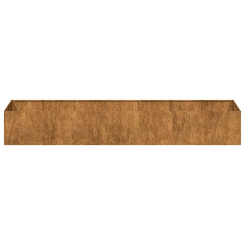 Кашпа, ръждива, 280x80x40 см, патинираща стомана