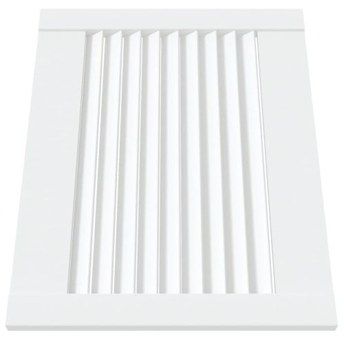 Врати за шкафове решетен дизайн 2 бр бял 39,5x49,4 см бор масив