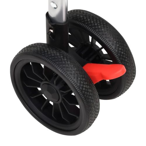 Сгъваема количка за кучета, червена, 76x50x100 см Оксфорд плат