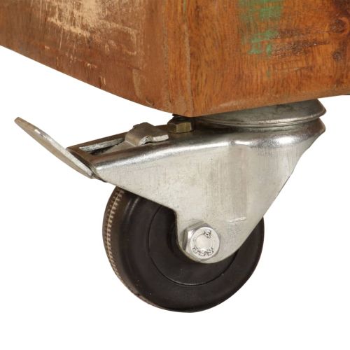 Маса за кафе, 85x55x40 см, масивно регенерирано дърво