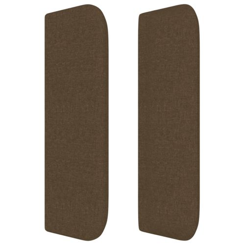 Горна табла за легло, тъмнокафява, 183x16x78/88 см, плат