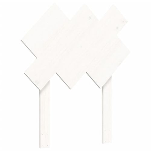 Рамка за легло с табла бяла Single масивна дървесина