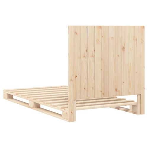 Рамка за легло с табла, 100x200 см, борово дърво масив