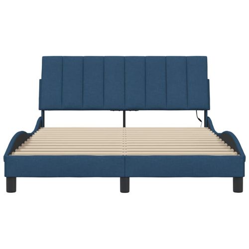 Рамка за легло без матрак Hanko, синя, 140x190 см, плат