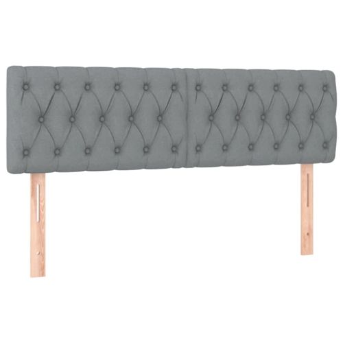 Османска легло с матраци, светлосиво, 160x200 см, плат